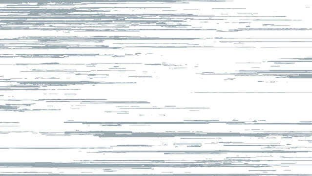 Glitchy digital distortion effect with grey lines on white background
