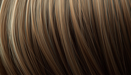 Fototapeta premium Soft brown hair macro with fine natural texture and subtle highlights