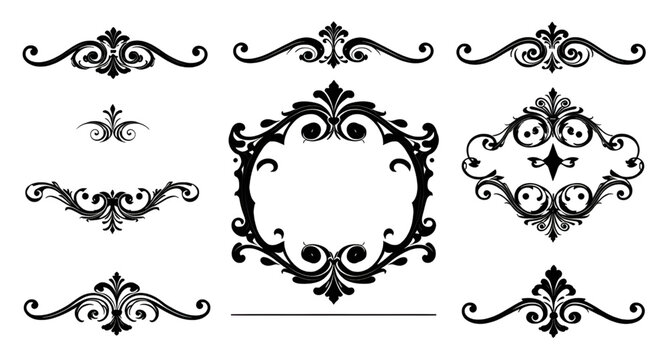 ornament, divider, decorative, flourish, vintage, border, elegant, frame, design, scroll, line, embellishment, classic, pattern, graphic, vector, luxury