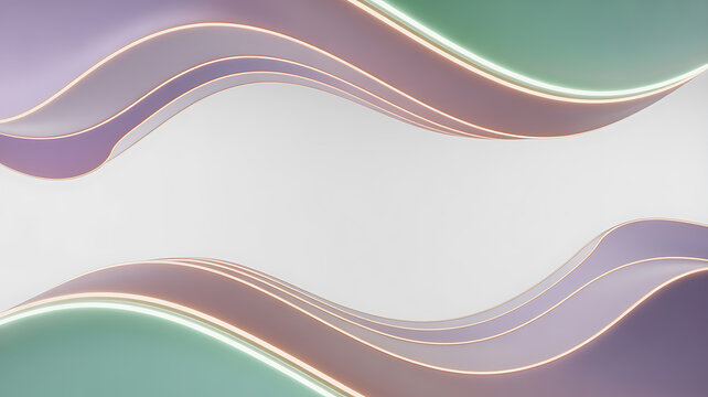 Abstract wavy lines on gradient background emphasizing health, wellness, and vitality