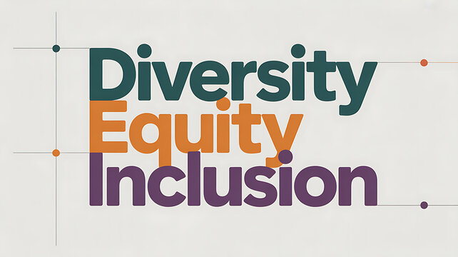 Diversity Equity Inclusion Text Design symbolizing trust, reliability, and security