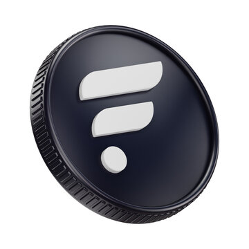 Flare FLR Cryptocurrency Coin 3D Render Illustration