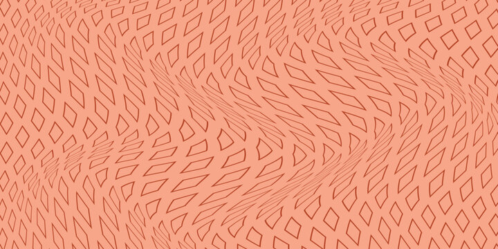 simple rust outline rhombus wave pattern for banner poster background.