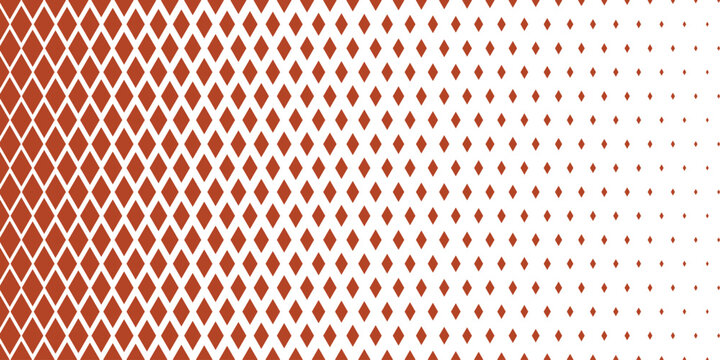 simple rust rhombus halftone pattern for banner poster background.