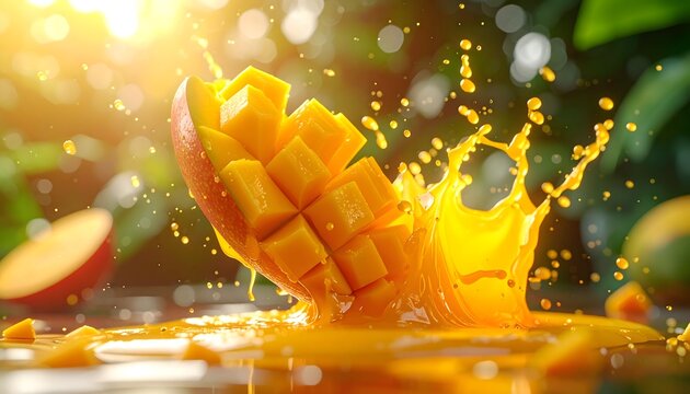 Mango splash a vibrant burst of tropical flavor and juicy sweetness