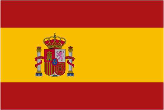 national flag of Spain vector isolated editable