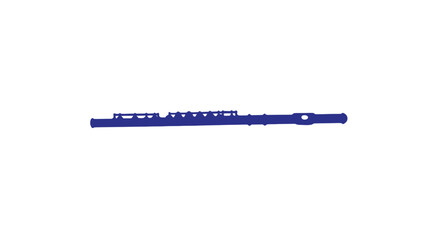 Blue Flute Instrument with Holes. © Codari