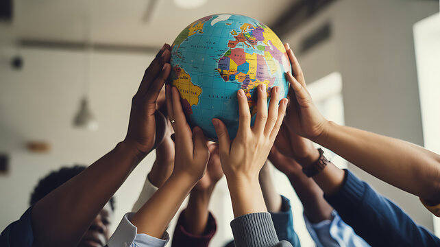Hands holding globe emphasizing health, wellness, and vitality