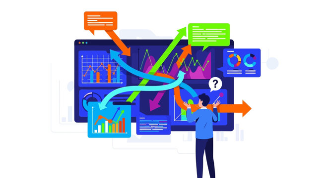 Businessman Analyzing Data Charts.