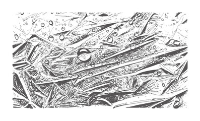 Obraz premium Close up of water droplets crumpled metallic foil texture abstract