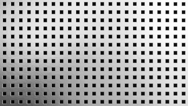 Perforated Metal Texture with Square Holes, Industrial Steel Grid Background