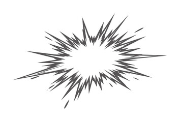 Obraz premium Dark grey jagged starburst explosion white abstract