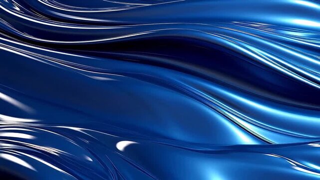 Digital blue and silver metal curve abstract background