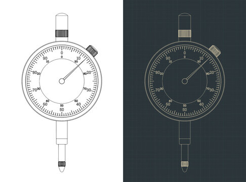 Dial indicator precision measuring tool drawings