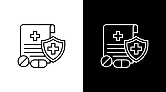 Prescription Icon Set Multiple Style Collection