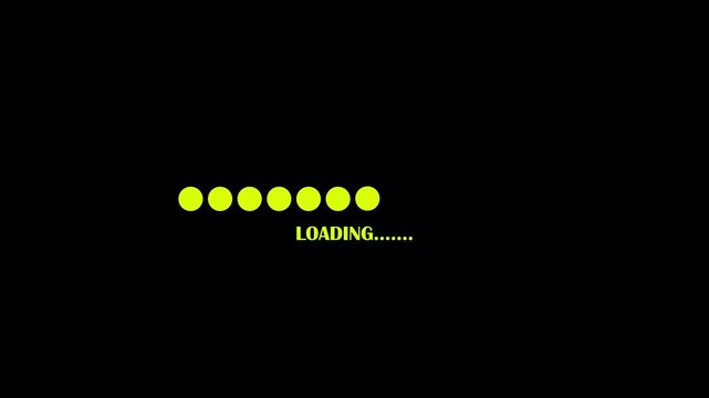 Bright progress bar animation filling from zero to hundred percent on black background. Clean loading indicator ideal for download progress, web UI, apps, and motion graphics.