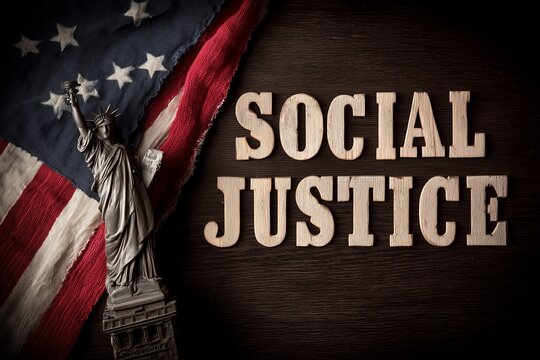 Social Justice American flag statue of liberty