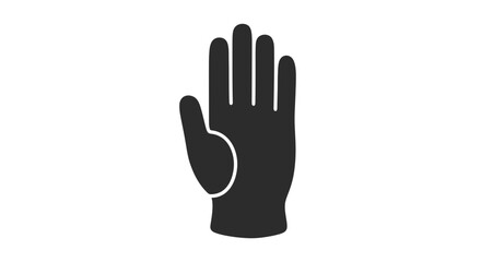 Obraz premium Black Glove Illustration with Five Fingers.