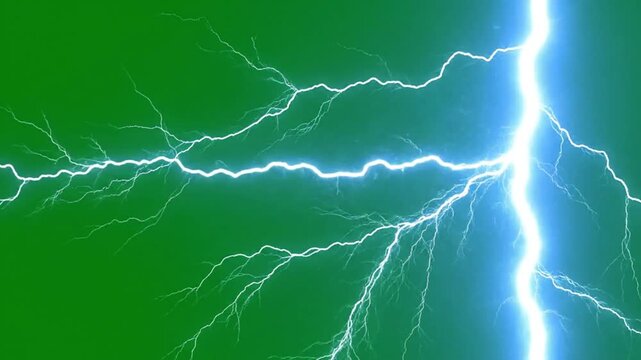 Realistic Lightning Strike Green Screen Visual Effect