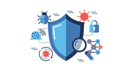 Shield Protecting Against Cyber Threats. © Baim
