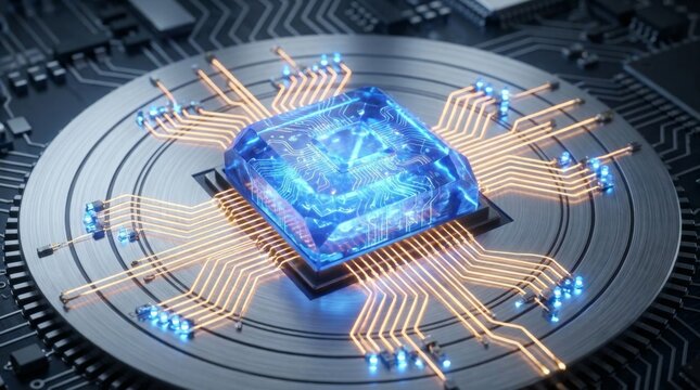 Advanced microchip, electronic component, digital technology, computer hardware, innovation