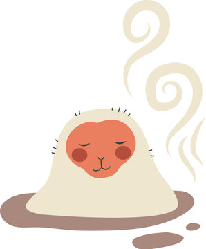 japanese macaque illustration