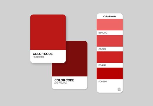 Color Palette Mockup Template For Brand Style Guide Presentation & Pantone Color Swatch Moodboards