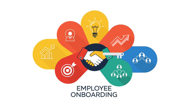 Employee Onboarding Process Flowchart Design.