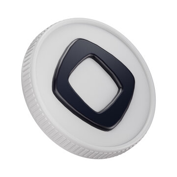 Monad MON Cryptocurrency Coin 3D Render Illustration