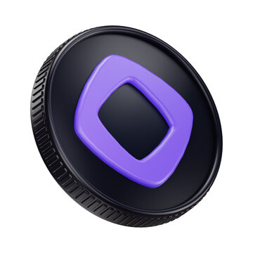 Monad MON Cryptocurrency Coin 3D Render Illustration