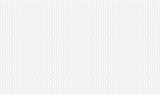 White background with small gray hexagons pattern