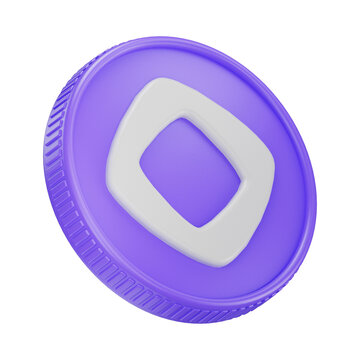 Monad MON Cryptocurrency Coin 3D Render Illustration