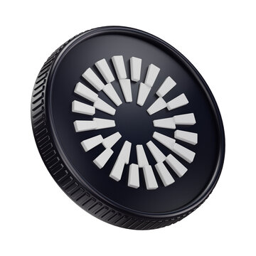 Mantle MNT Cryptocurrency Coin 3D Render Illustration