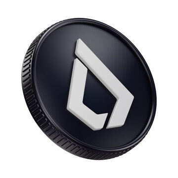 Lisk LSK Cryptocurrency Coin 3D Render Illustration