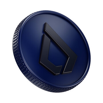 Lisk LSK Cryptocurrency Coin 3D Render Illustration