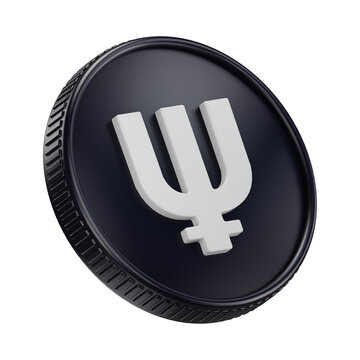 Primecoin XPM Cryptocurrency Coin 3D Render Illustration
