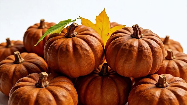 Pile of orange pumpkins