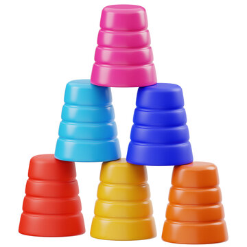 Stacking Cups Pyramid