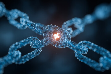 Fototapeta premium Blockchain Medical Data