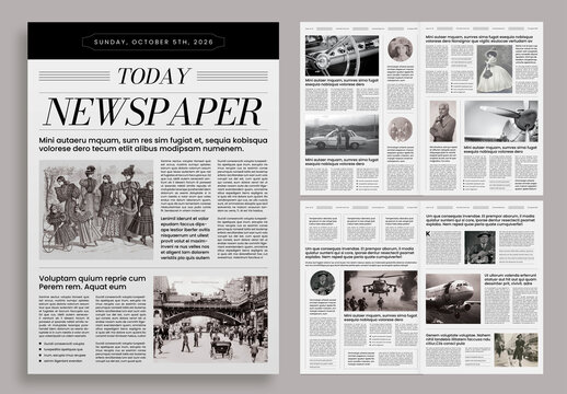 Vintage Newspaper Layout