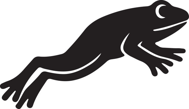 leaping frog vector design silhouette icon art illustrator