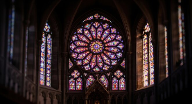 Stunning rose window at notre dame cathedral a gothic masterpiece of light and color