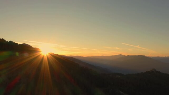 Pindus mountains sunrise Greece Greek Epirus region clear skyline
