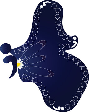 Abstract Butterfly Symbolizing Healing, Continuity, and Emotional Balance. This modern illustration is suitable for wellness themes, mental health awareness materials, motivational visuals, and holist