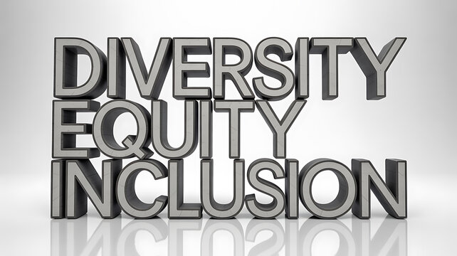 Diversity Equity Inclusion Text symbolizing peace, mindfulness, and relaxation
