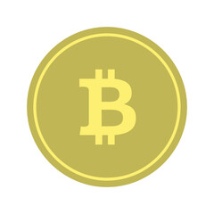 Obraz premium Golden Bitcoin Cryptocurrency Coin Token.