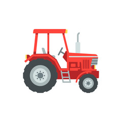 Obraz premium Red Tractor Vehicle Farm Equipment 1.