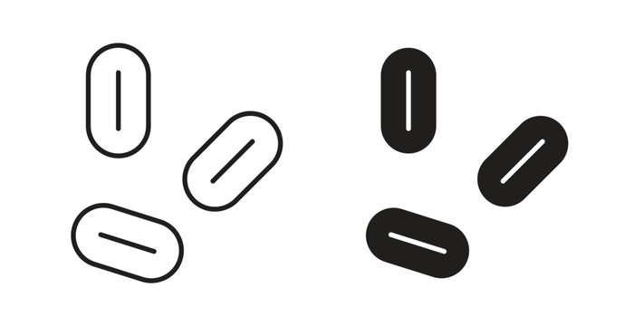 Yeast icon design line and solid vector pack on white background