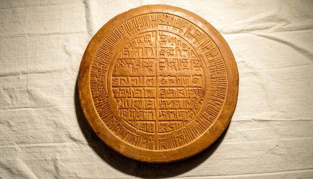 Ancient Sumerian Cuneiform Clay Tablet, Intricately Inscribed with Historical Text, Representing Early Human Civilization's Written Records