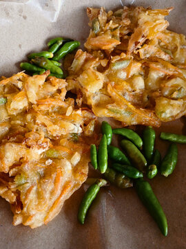 afternoon snack of vegetable fritters